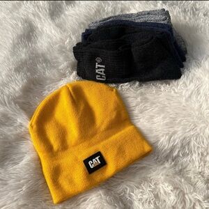 Caterpillar Yellow Beanie Hat